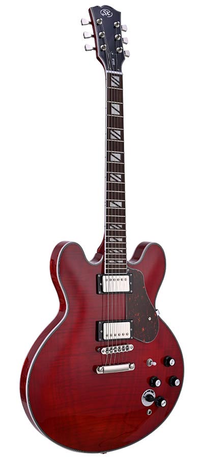SX SEL6CTRD archtop elektrische gitaar transparent red