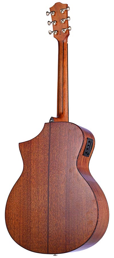Bromo - BAN4CE/BK - Hillside auditorium guitar, solid mahogany top, mahogany body, glossy black, heavy duty bag