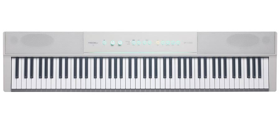 Medeli - SP-C220/WH - digital compact stage piano, 88 keys 3-sensor hammer action, biamped 2 x 13W + 2 x 7W, white