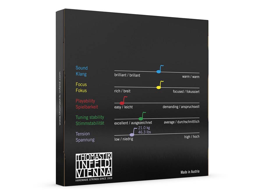 Thomastik-Infeld TH-4121-0 snarenset voor altviool (42cm/16,5") ,bestaande uit TH-4121-1, TH-4121-2, TH-4121-3 en TH-4121-4 afbeelding 2