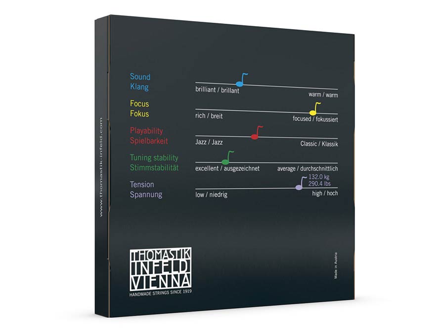 Thomastik-Infeld TH-42 snarenset contrabas 4/4, 110cm, medium, bestaande uit TH-36, TH-37, TH-38 en TH-39 afbeelding 2