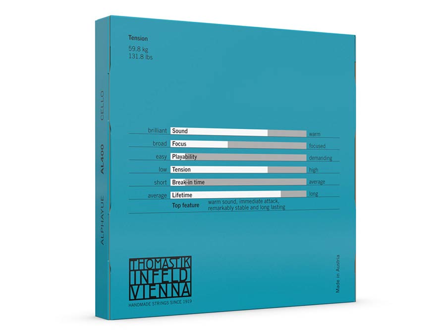 Thomastik-Infeld THAL-400 cello-snarenset 4/4, medium afbeelding 2