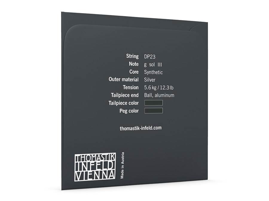 Thomastik-Infeld THDP-23 altvioolsnaar G-3 4/4 (snaarlengte 37-38cm) medium, synthetische kern, zilver afbeelding 2