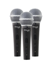 Stagg SDM50-3 dynamische microfoonset (3 stuks)