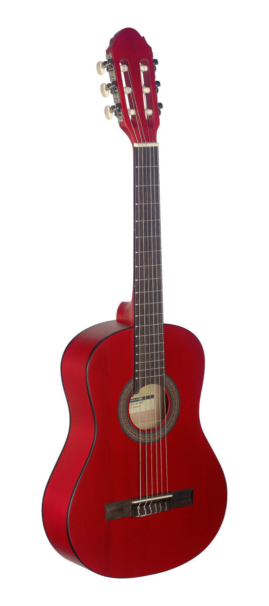 Stagg C410 M RED klassieke gitaar 1/2-formaat Rood