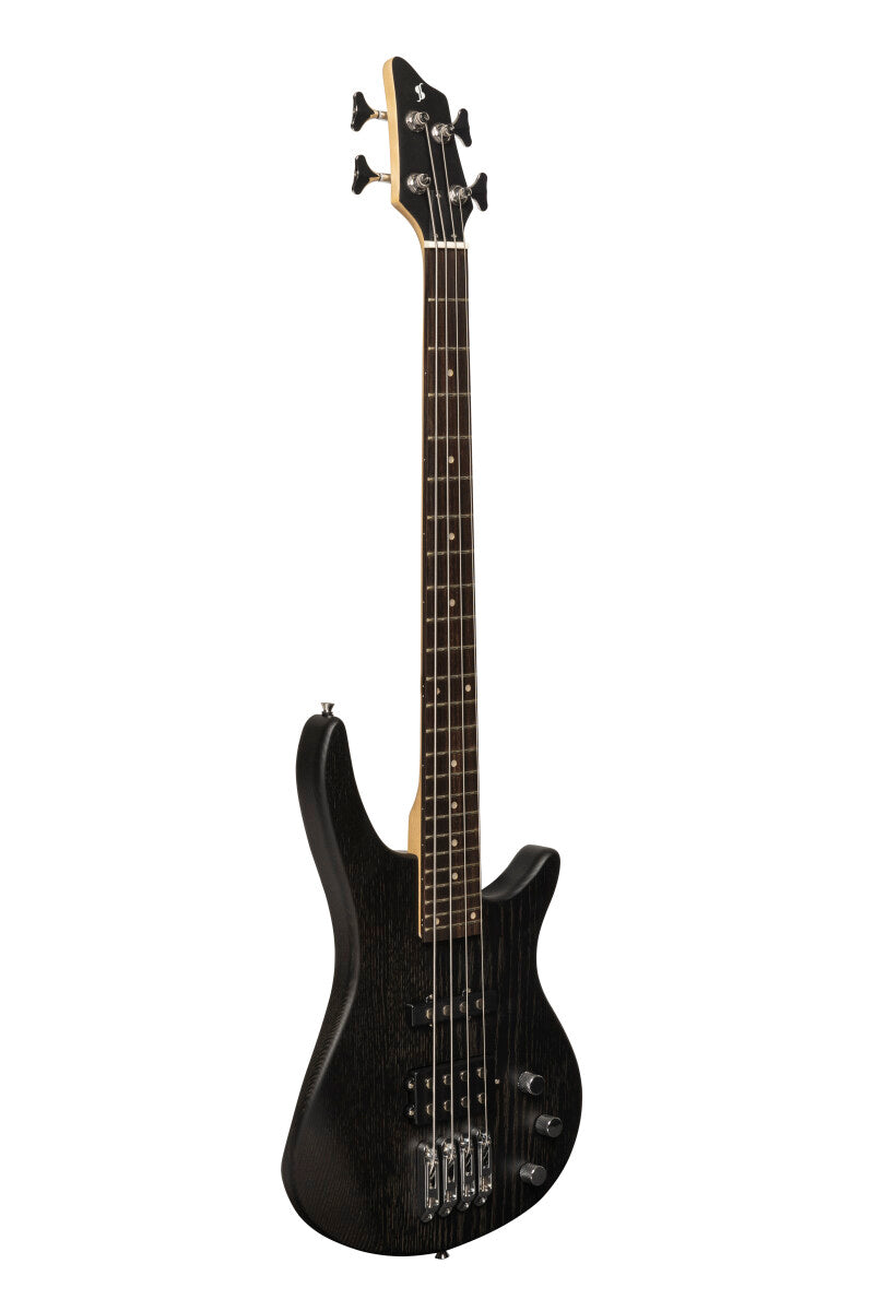 Stagg SBF-40 BLK 3/4 elektrische basgitaar 3/4-formaat Zwart; Finish: openporig