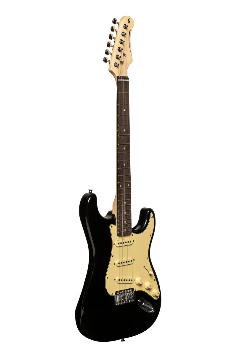 Stagg SES-30 BK S-style elektrische gitaar Brilliant Black