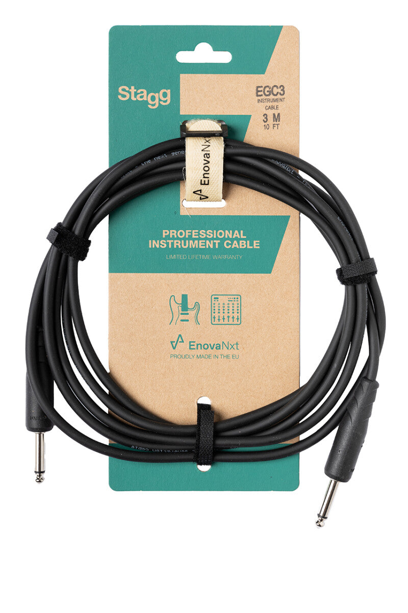 Stagg EGC3 instrumentkabel jack/jack (m/m), 3 m E-serie