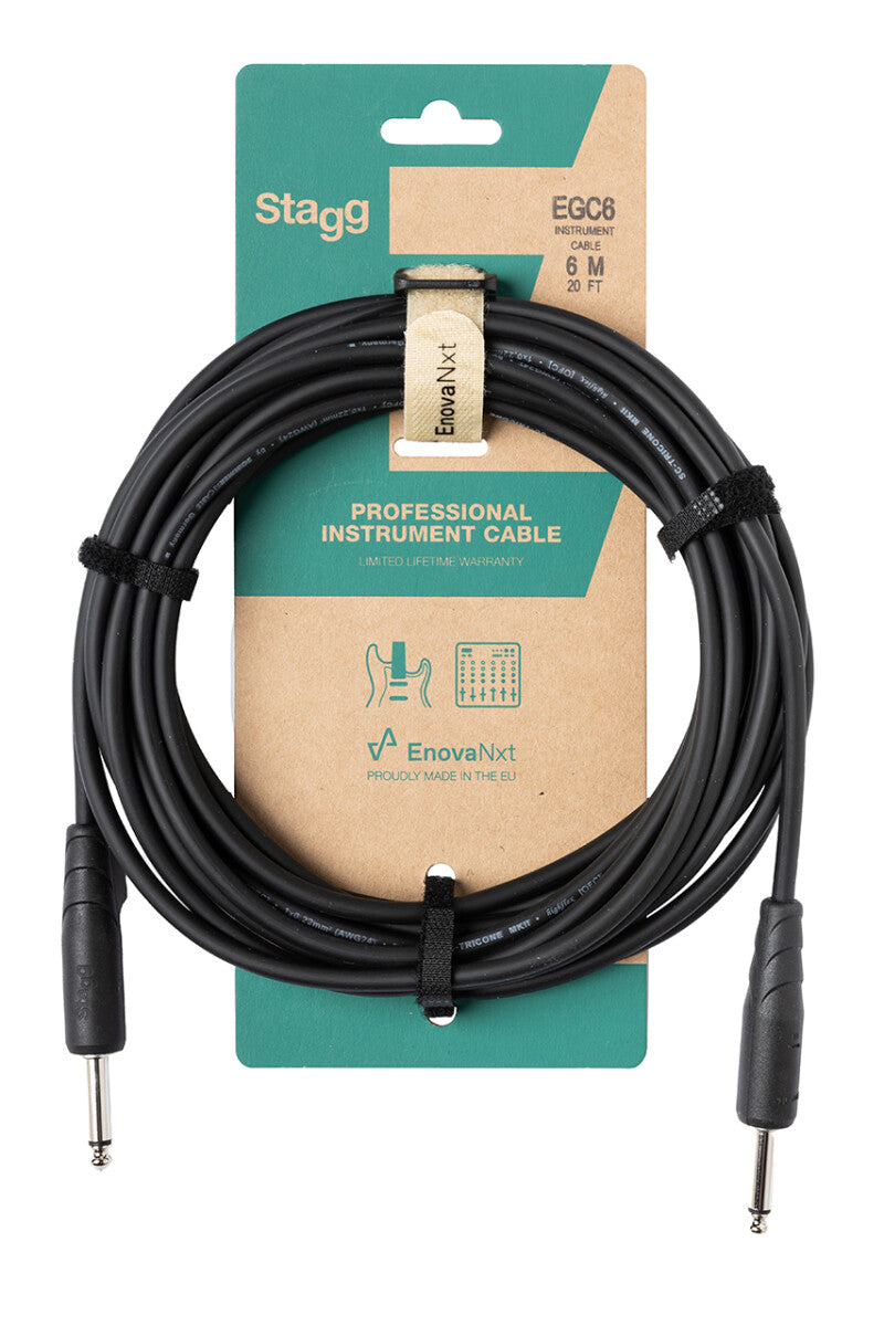 Stagg EGC6 instrumentkabel jack/jack (m/m), 6 m E-Serie