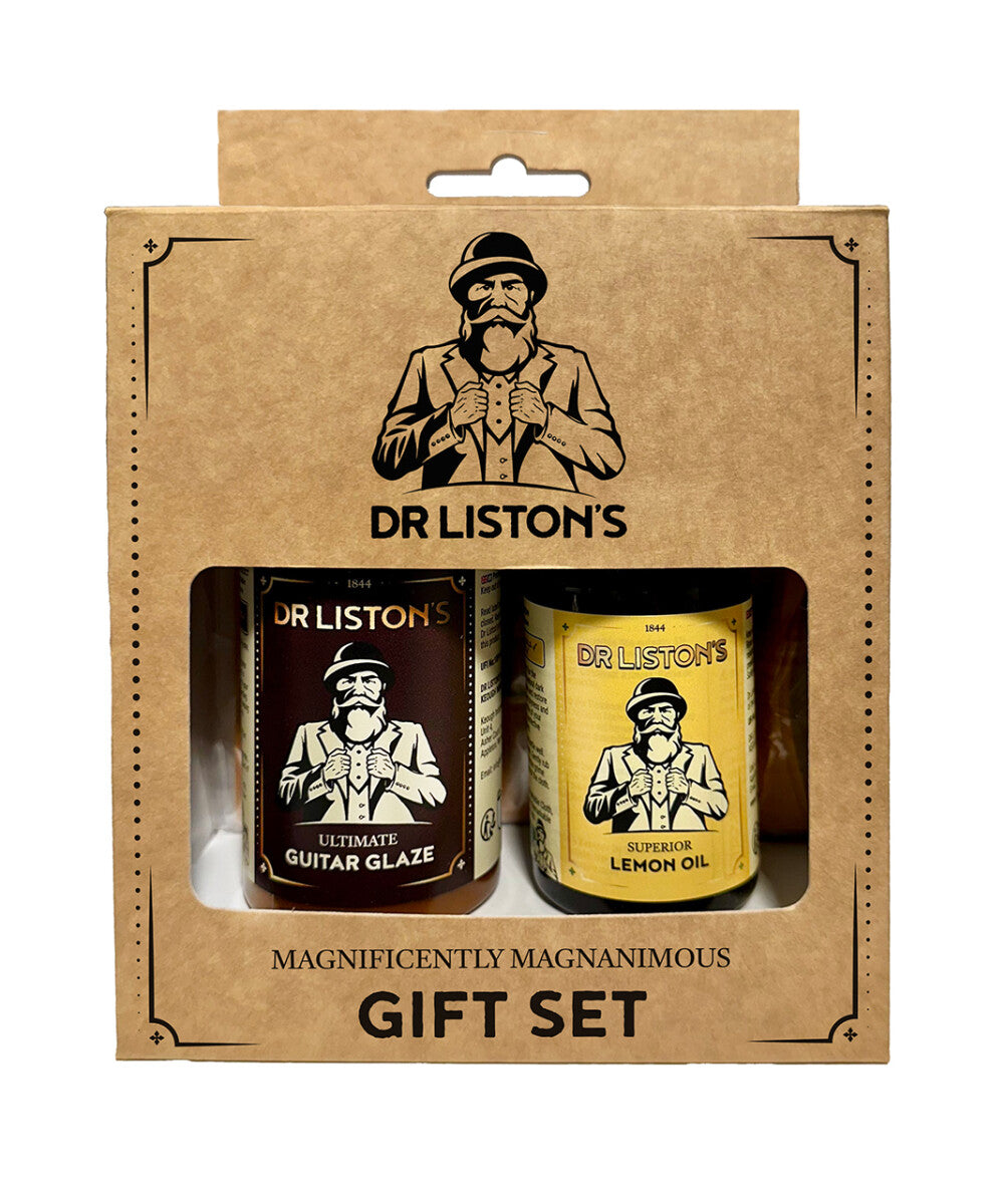 Dr. Liston’s DR-GS-GGLO gitaarverzorgingsset met glaze, citroenolie en doek