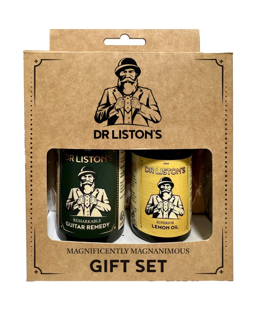 Dr. Liston’s DR-GS-GRLO gitaarreinigingsset met citroenolie en doek