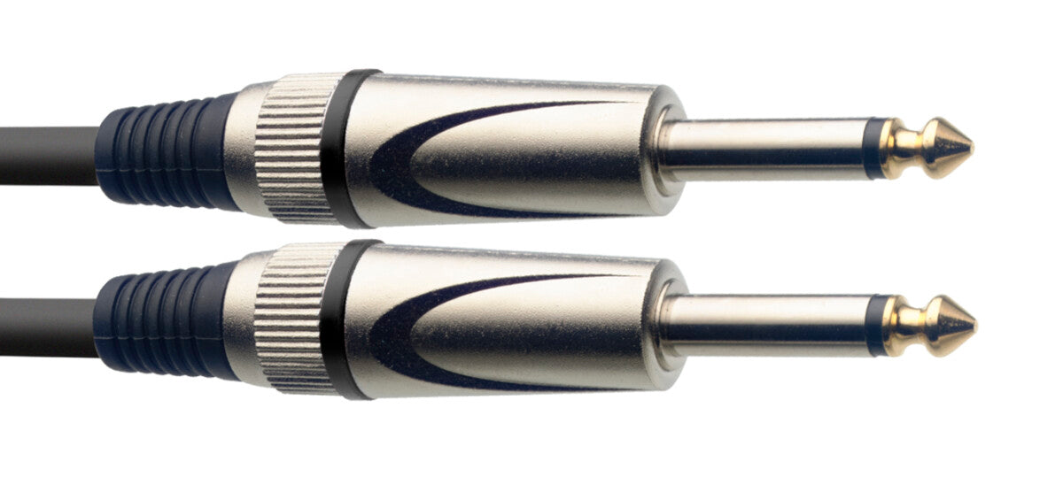 Stagg SGC1,5DL instrumentkabel jack/jack (m/m), 1,5 m, heavy-duty pluggen, S-serie