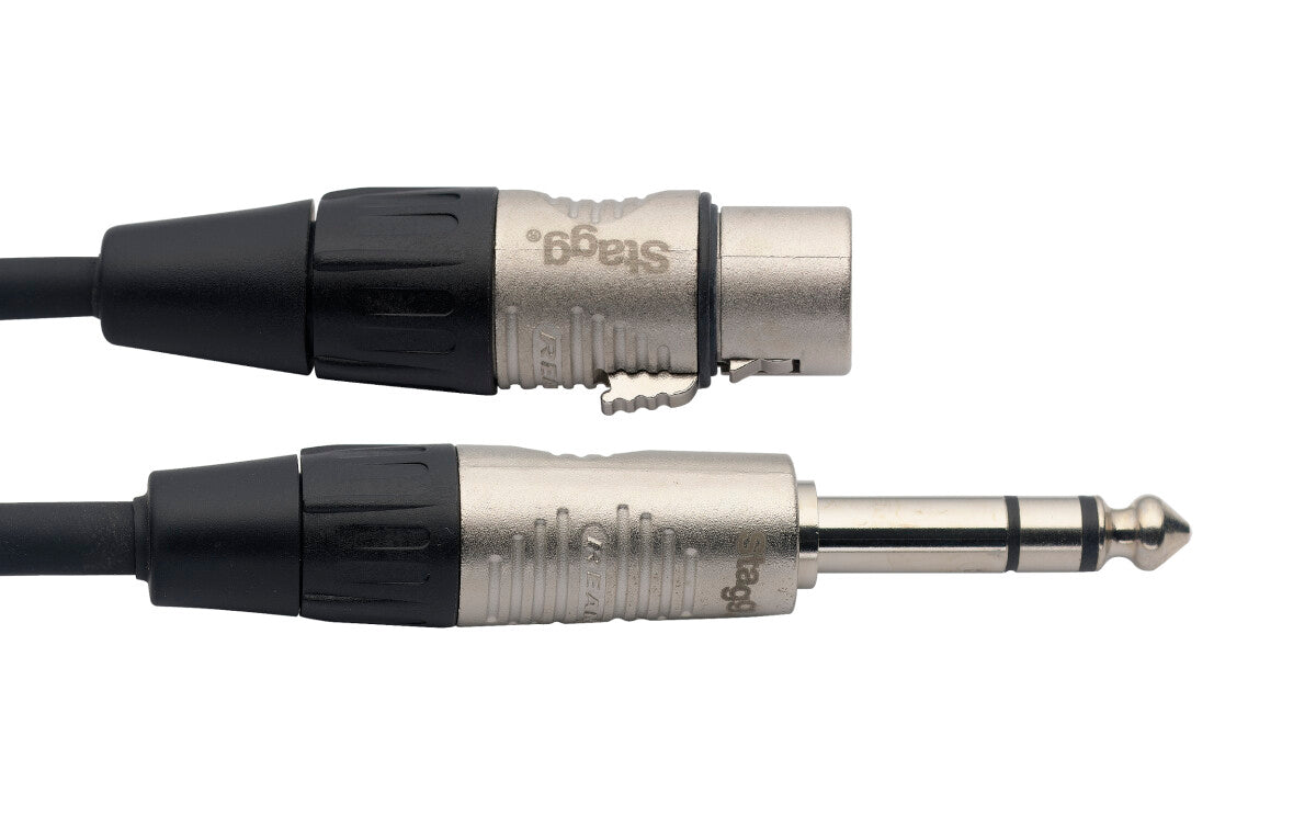 Stagg NAC6PSXFR n-Serie audiokabel, jack/XLR (m/v), stereo, 6 m