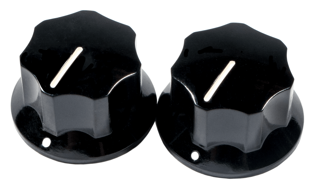 Fender 0019455049 Jaguar/Mustang Bass Regelknoppen Groot Zwart Set van 2