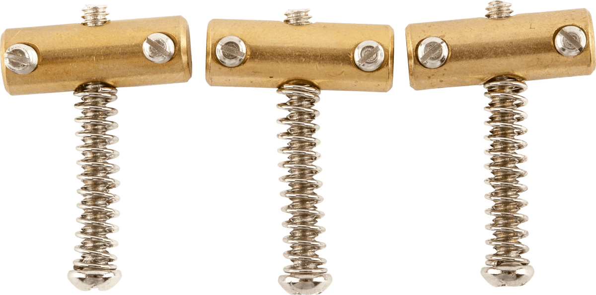 Fender 0058544049 American Vintage Telecaster Brugzadels met Schroefdraad Messing Set van 3