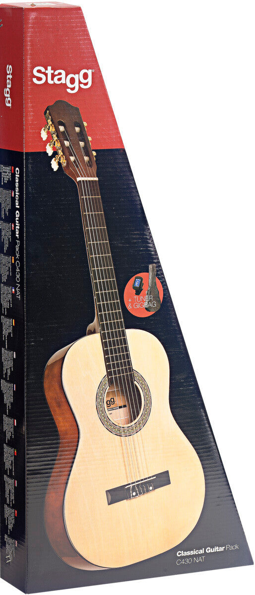 Stagg C430 M NAT PACK klassieke gitaar 3/4-formaat naturel