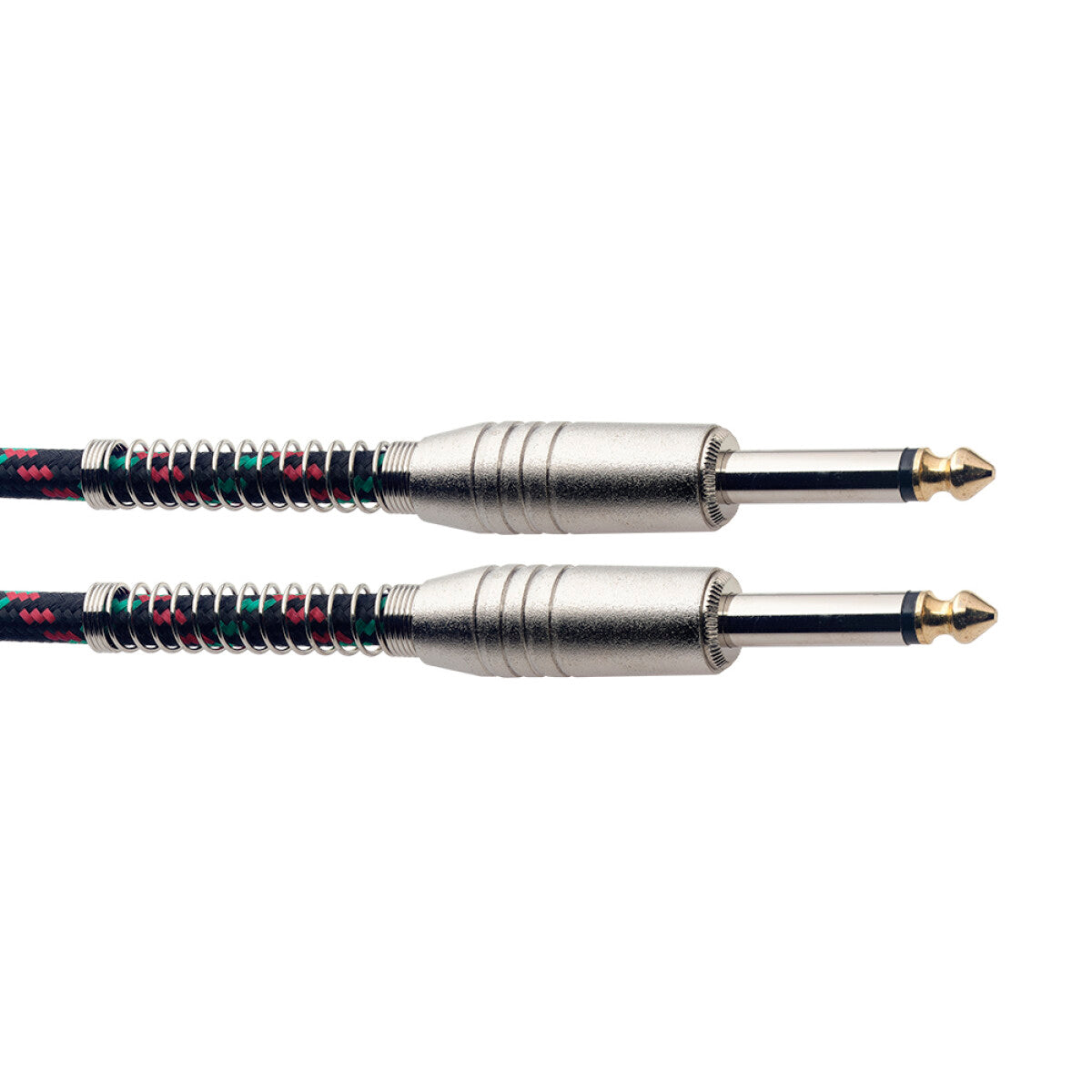 Stagg SGC6VT BK instrumentkabel jack/jack (m/m), 6 m, zwart, vintage-style tweed, S-serie