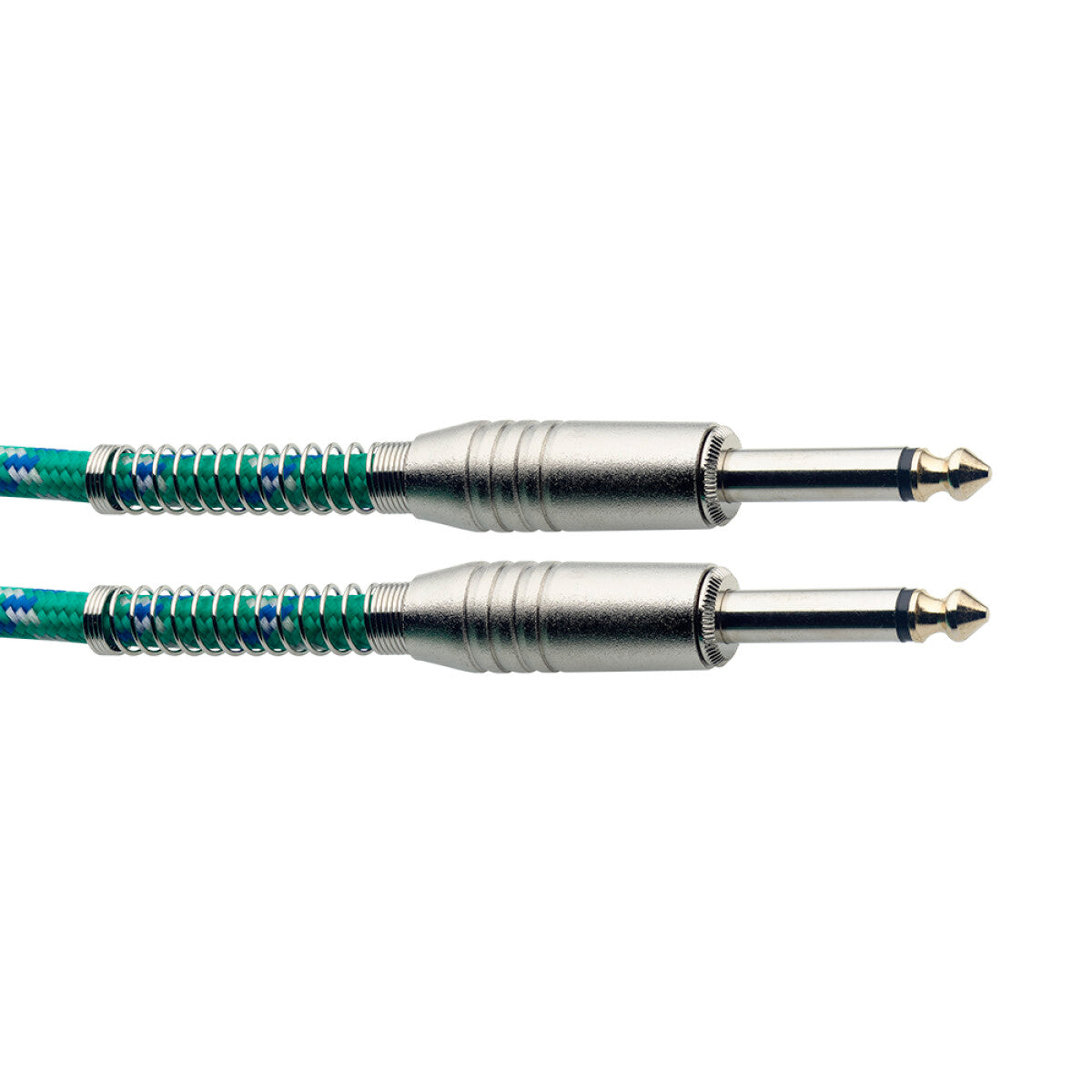 Stagg SGC6VT GR instrumentkabel jack/jack (m/m), 6 m, groen, vintage-style tweed, S-serie