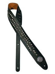 Gaucho GST-282-BK Biker Series Gitaarband zwart, met chromen piramides