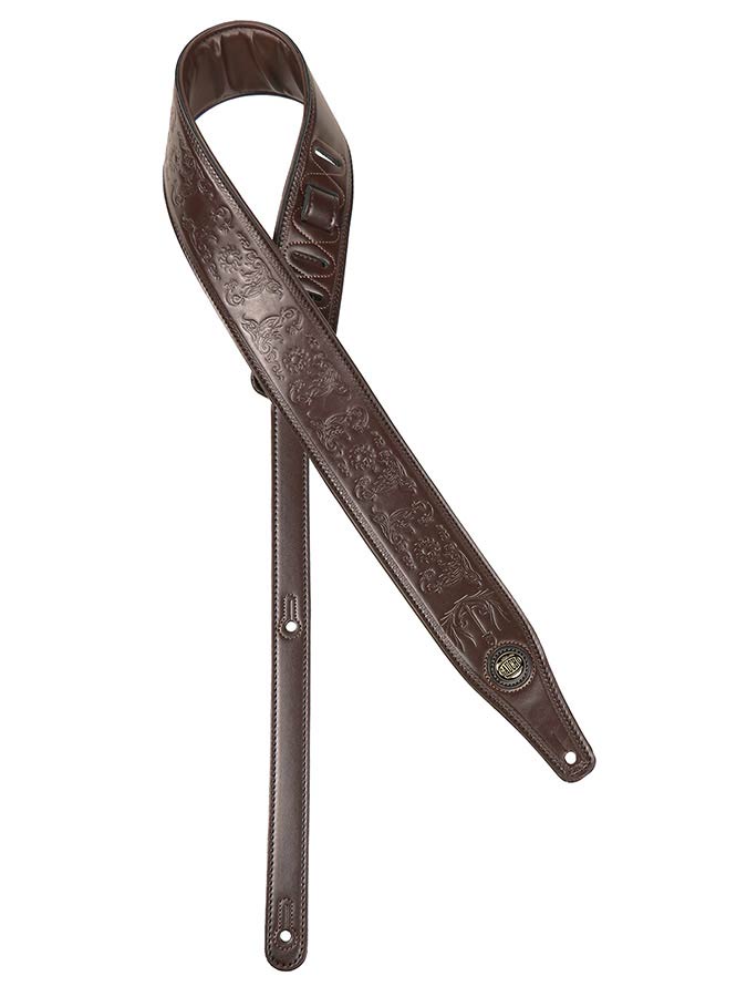 Gaucho GST-641-DBR Buffalo I Series Gitaarband kunstleer, donkerbruin