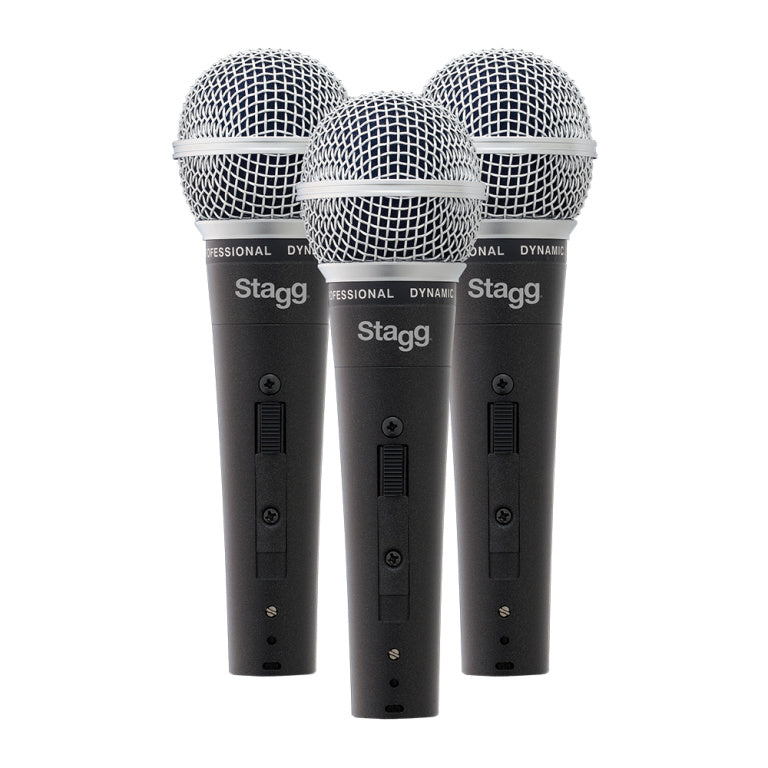 Stagg SDM50-3 dynamische microfoonset (3 stuks)