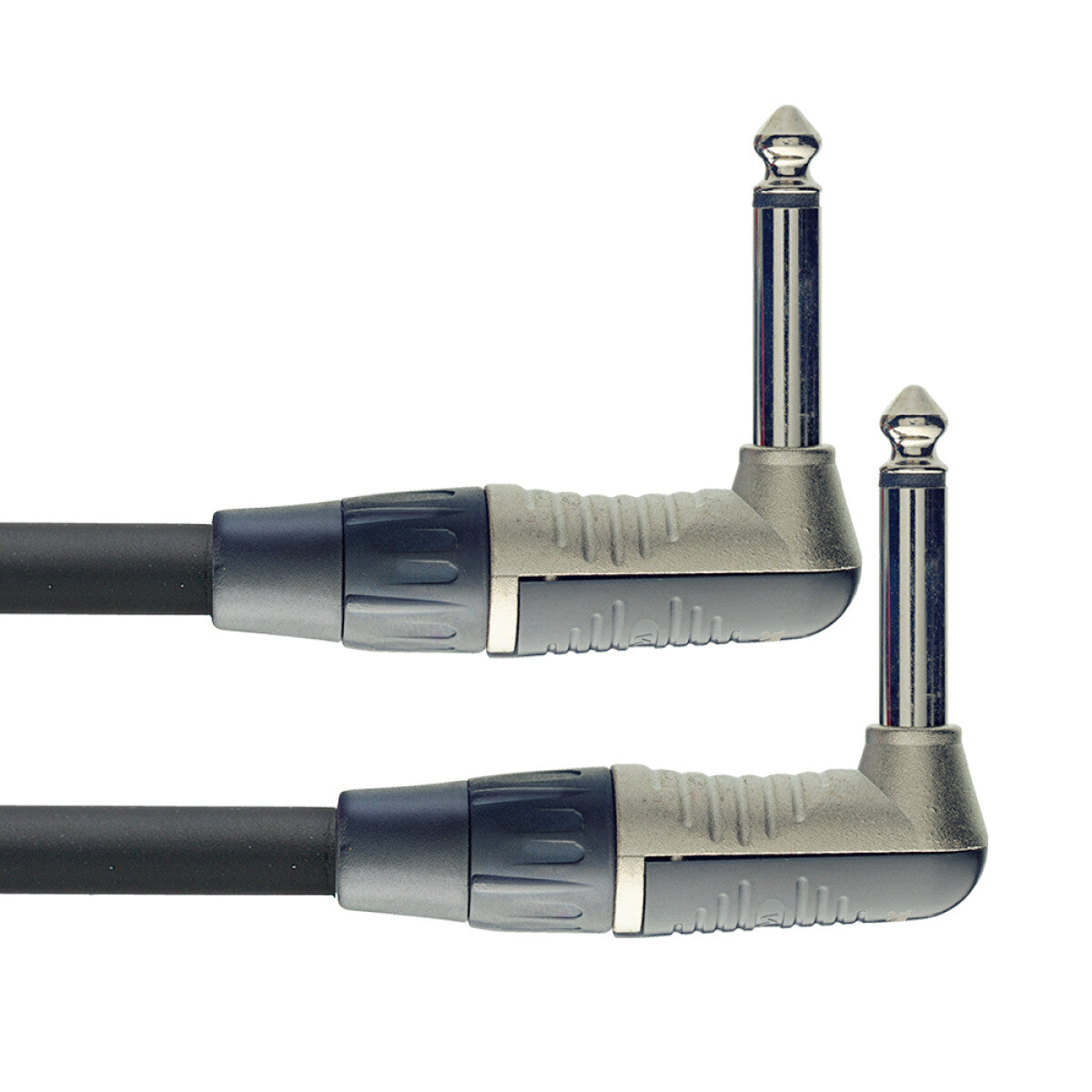 Stagg NPC030LR patchkabel, jack/jack (m/m), haakse pluggen, mono, 30 cm