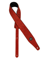 Gaucho GST-663-RD Suede Three Series Gitaarband topkwaliteit suède, rood