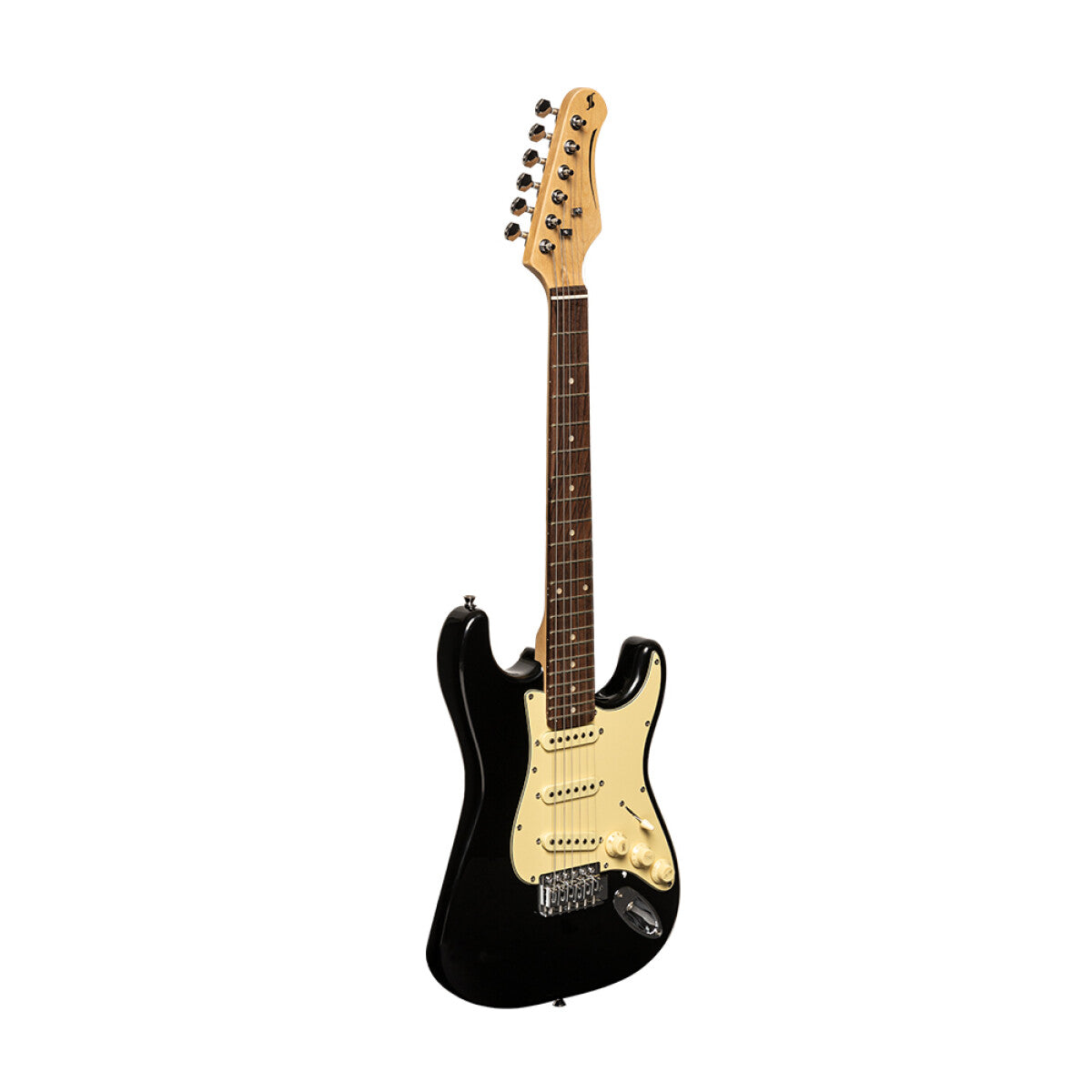 Stagg SES-30 BK 3/4 S-style elektrische gitaar 3/4-formaat Brilliant Black
