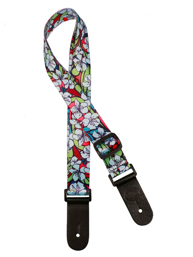Gaucho GSTU-80-BU Standard Series Ukeleleriem met blauwe bloemen