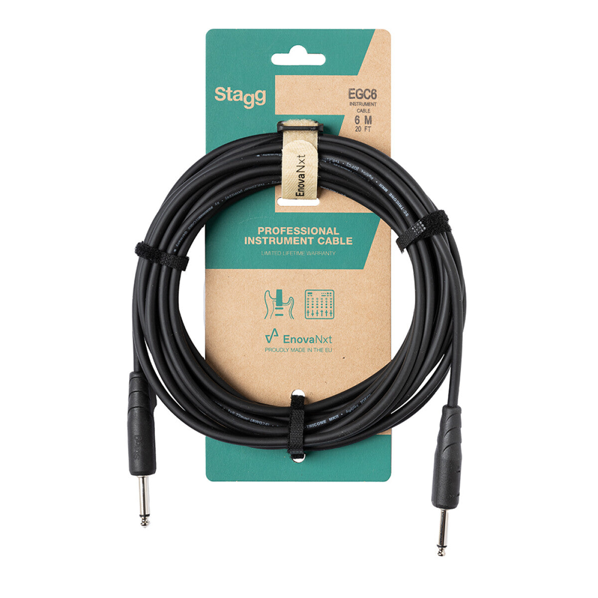 Stagg EGC6 instrumentkabel jack/jack (m/m), 6 m E-Serie