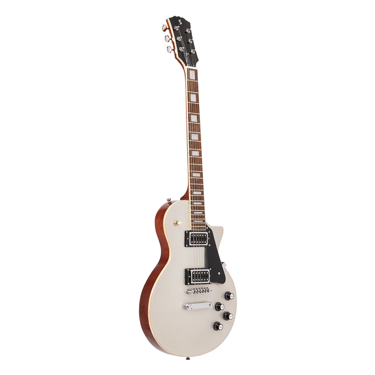 Stagg SEL-STD SILVER elektrische gitaar Silver Top