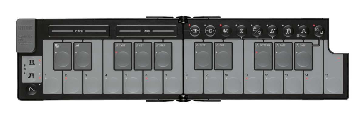 Korg USB-Controller, nanoKEY Fold, 25 Tasten, klappbar, schwarz