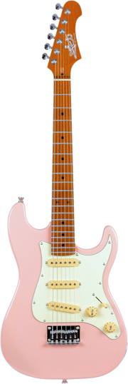 JET Guitars JS-300 MINI PK – elektrische gitaar – MINI S-stijl SSS Schelp Roze