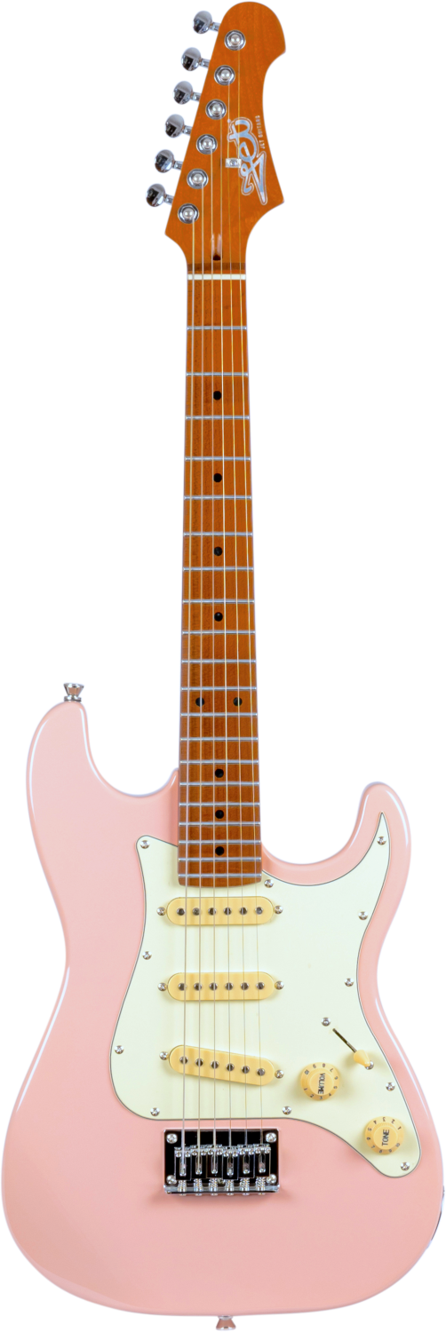 JET Guitars JS-300 MINI PK – elektrische gitaar – MINI S-stijl SSS Schelp Roze