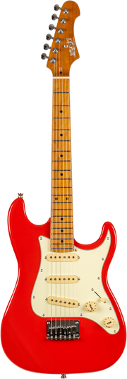 JET Guitars JS-300 MINI RD – elektrische gitaar – Mini S-stijl SSS Rood