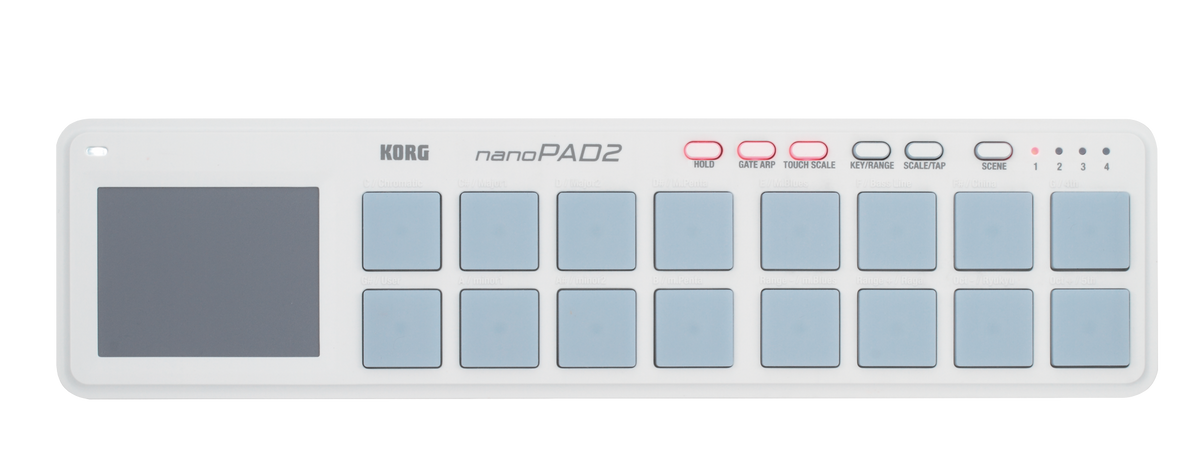 Korg USB-Controller, nanoPAD2, 16 Pads, wit