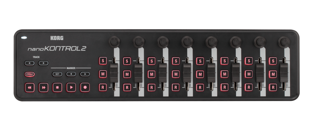 Korg USB-Controller, nanoKONTROL2, 8 faders, zwart