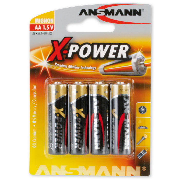 Ansmann Alkaline X-Power AA 4-pcs blister – batterij