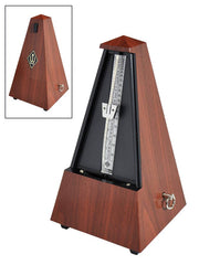 Wittner 845111 metronome, piramidemodel, kunststof behuizing, zonder bel, mahoniekleurig mat