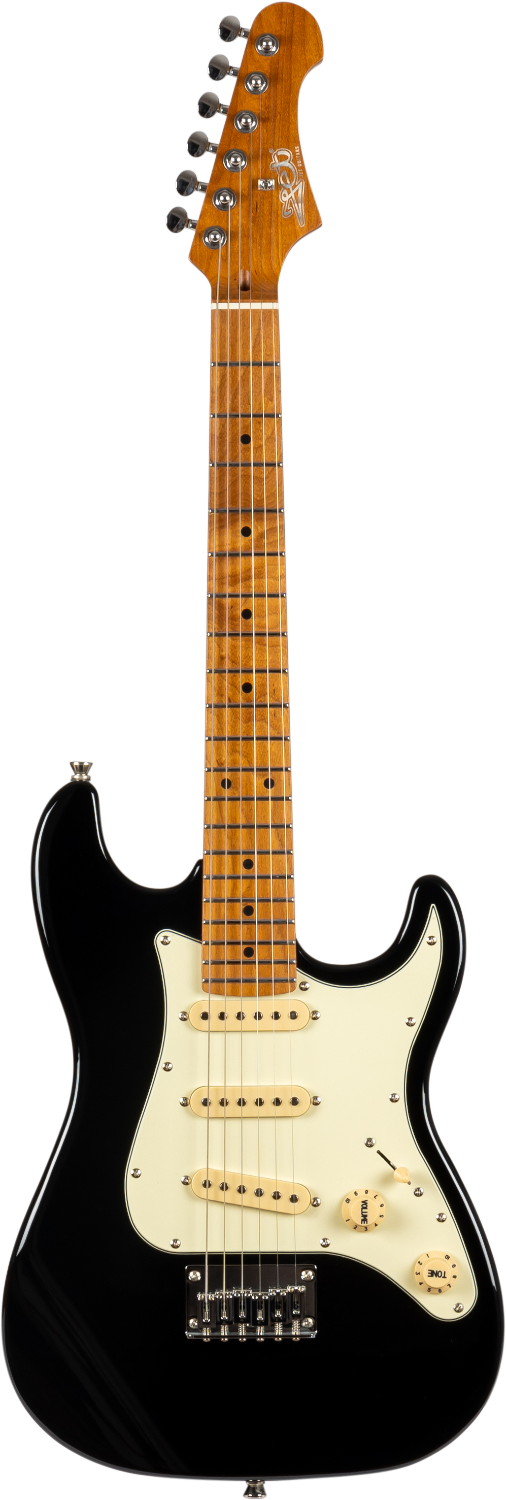JET Guitars JS-300 MINI BK – elektrische gitaar – Mini S-stijl SSS Zwart