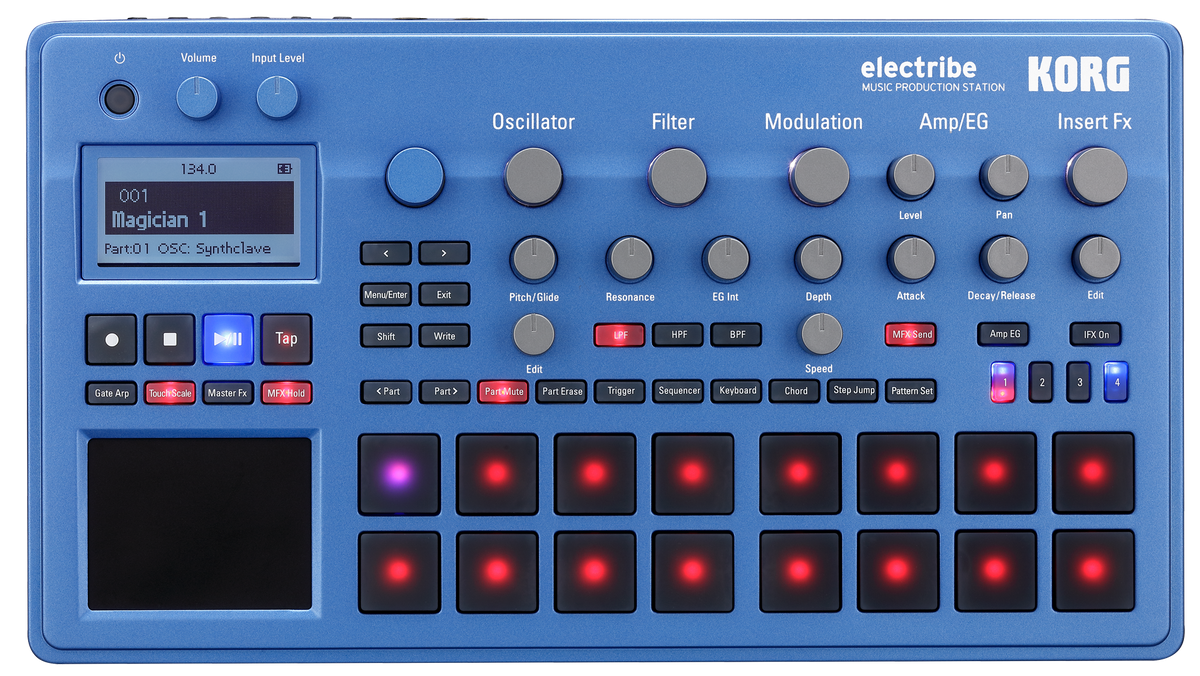 Korg Synthesizer, digitaal, ELECTRIBE2B, 400 Sounds, blauw