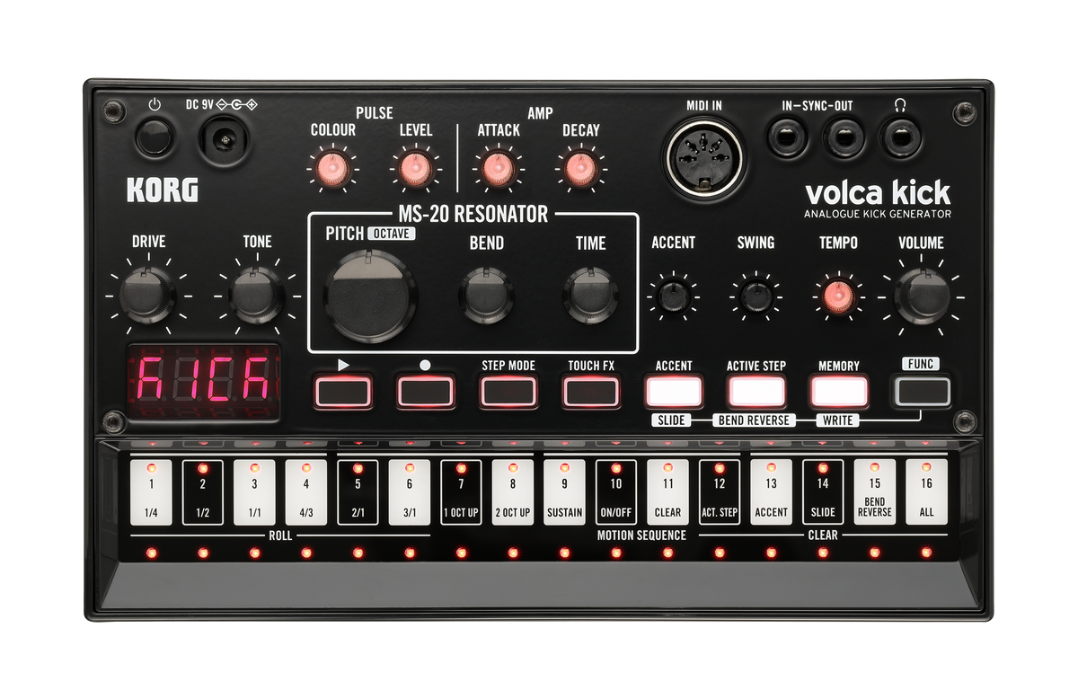 Korg Synthesizer, analoog, volca kick, KickBass-Sounds, Sequencer