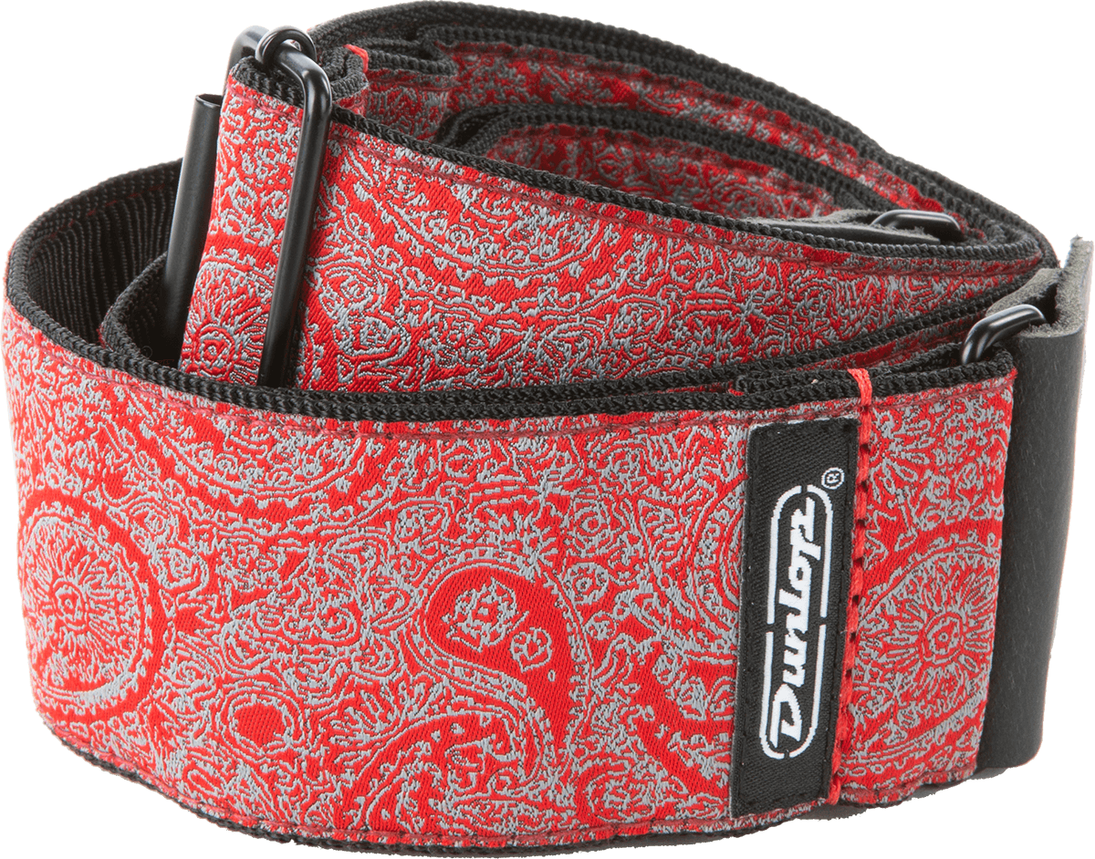 Dunlop D6711 Jacquard Paisley Red Gitaarband