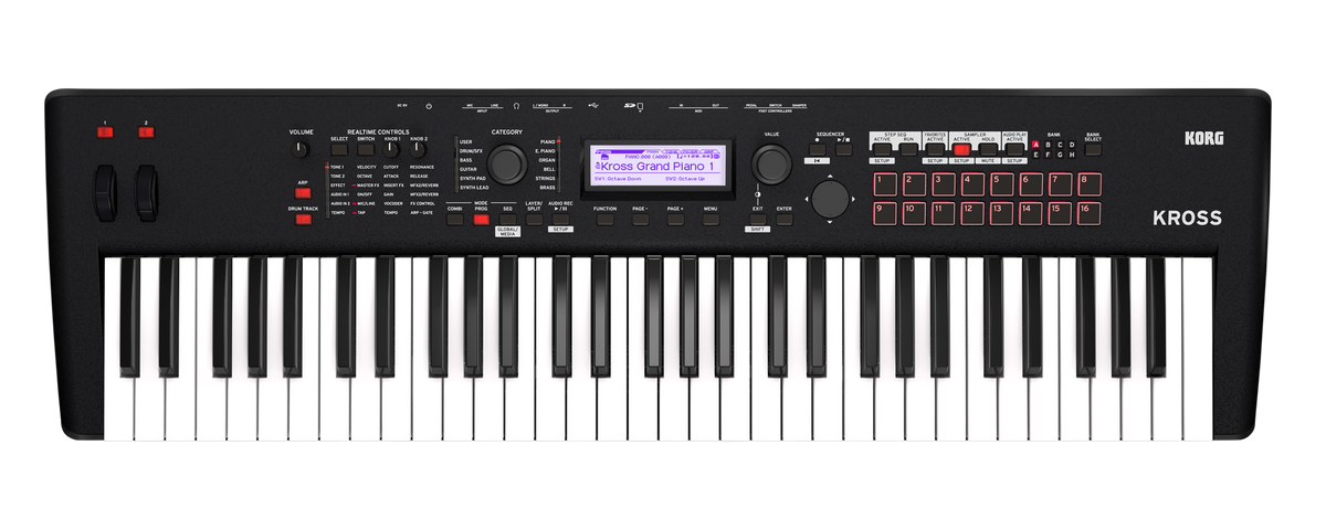 Korg Synthesizer, digitaal, KROSS2-61, 61 toetsen, zwart