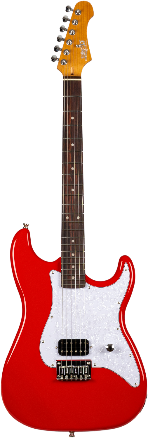 JET Guitars JS-400 HT RD – elektrische gitaar – S-stijl HSS Hardtail Rood, palissander toets