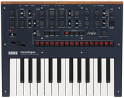 Korg Synthesizer, analoog, monologue, 25 toetsen, blauw