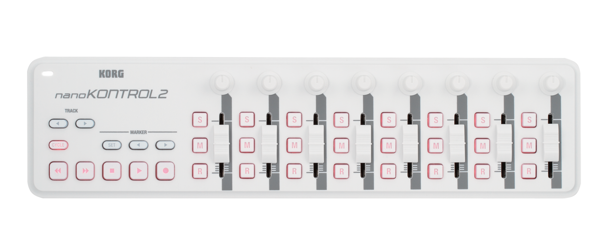 Korg USB-Controller, nanoKONTROL2, 8 faders, wit