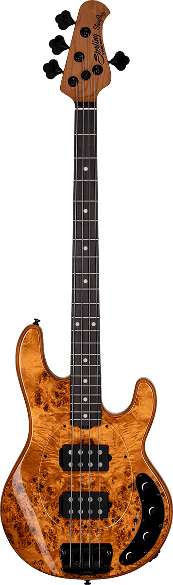 Sterling by Music Man StingRay RAY34HHPB Amber – elektrische basgitaar