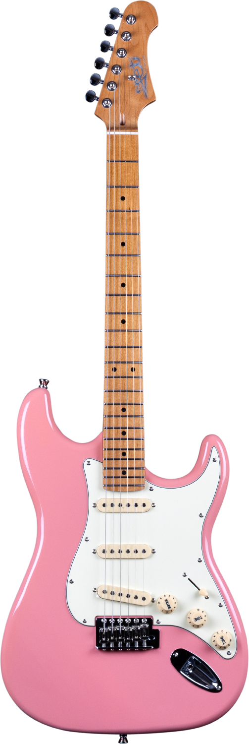 JET Guitars JS 300 BGD – elektrische gitaar – S-stijl SSS Bordeau roze