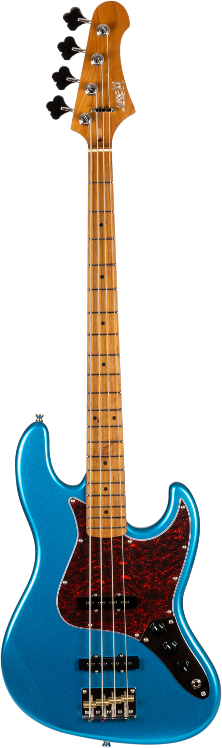 JET Guitars JJB-300 LPB – elektrische basgitaar – JB-stijl Bas Meer Blauw, palissander toets